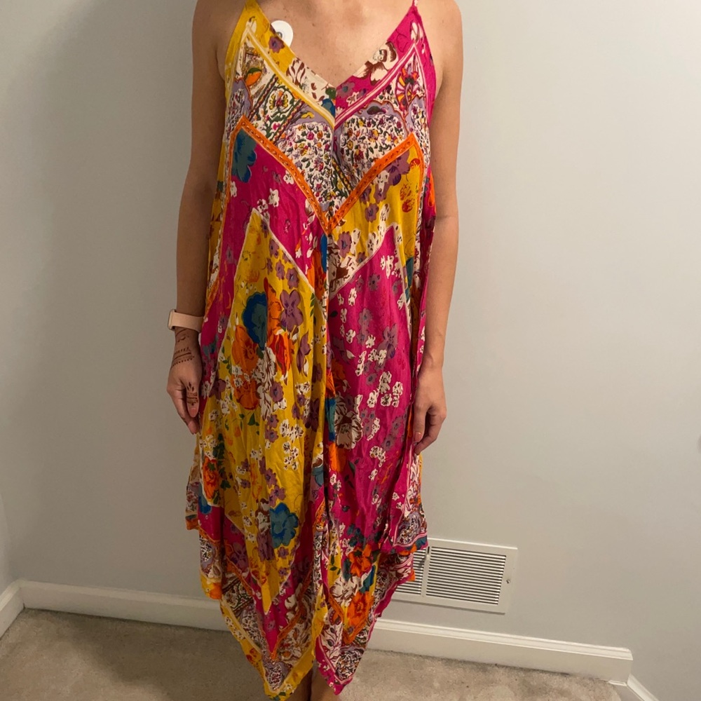 Colorful Anthropologie handkerchief dress